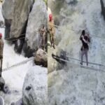 उत्तराखंड: जान हथेली पर रखकर आवाजाही, पुल टूटा तो रस्सियों के सहारे नाला पार करने को मजबूर लोग