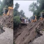 मसूरी-देहरादून रोड पर फिर टूटा पहाड़, सड़क का बड़ा हिस्सा बहा; यातायात पूरी तरह बंद
